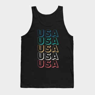 USA TRENDY ATHLETIC STYLE U.S.A INDEPENDENCE DAY 4TH JULY T Tank Top